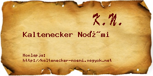 Kaltenecker Noémi névjegykártya